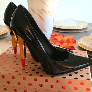 Patton Leather Lipstick Heels